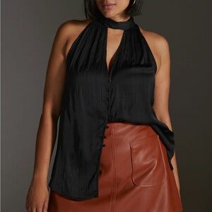 NWT By Anthropologie black
Cutout Halter Top 1X